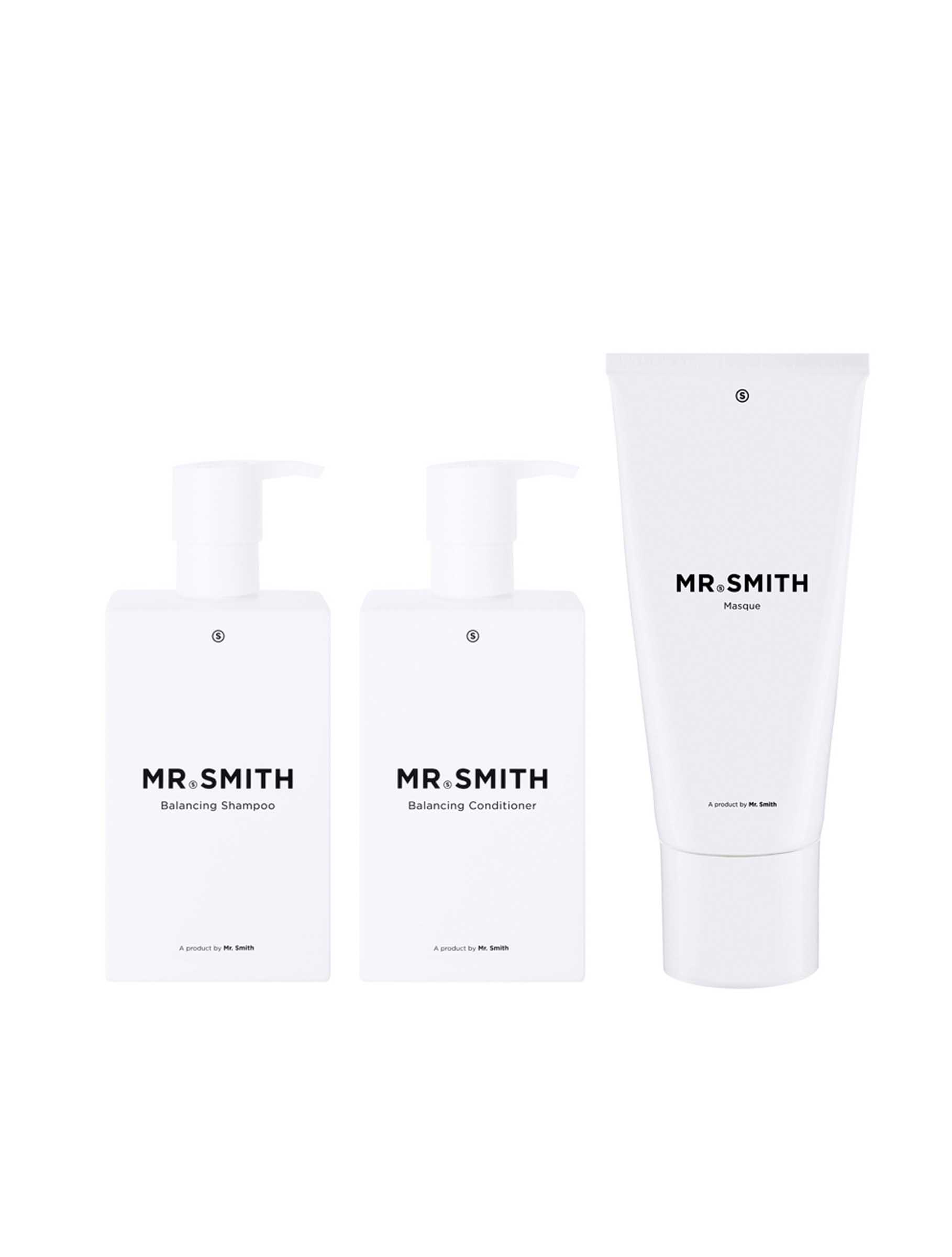 Mr. Smith Balancing Shampoo + Conditioner + Complimentary Masque Pack +  Tote Bag | Organic Strands Salon